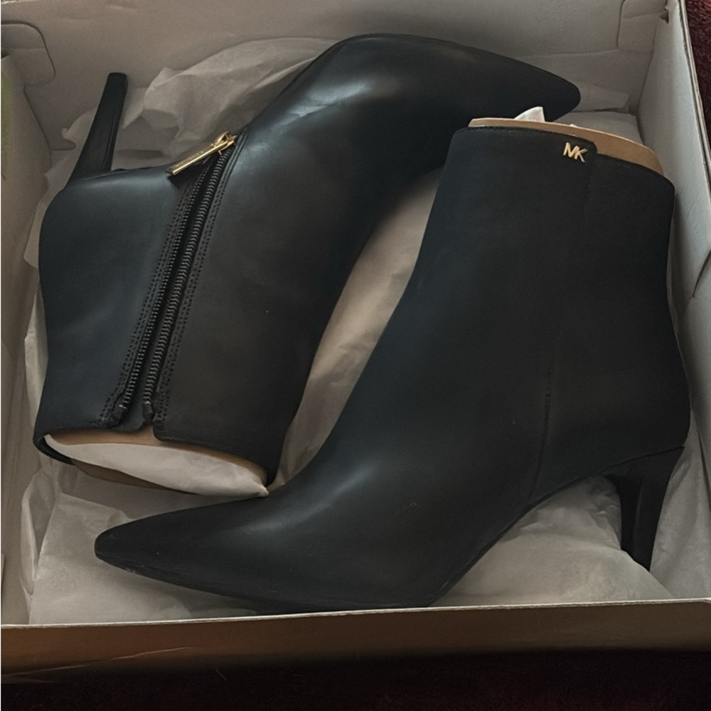 Michael Kors Sleek Black Ankle Booties